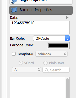 Barcoder generator for mac barcode properties panel