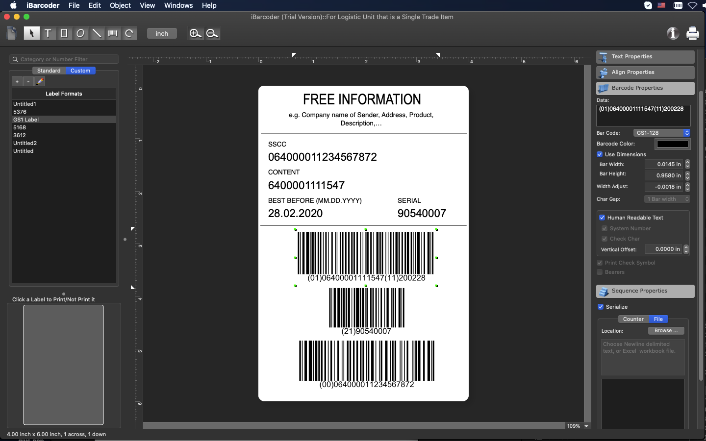 iBarcoder, Mac Barcode Generator 3.16.7 full
