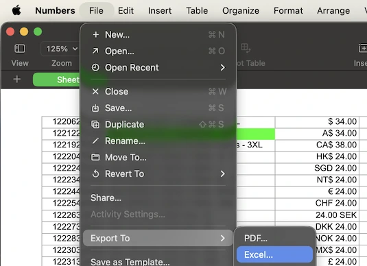 Bulk QR Codes data from Mac Numbers