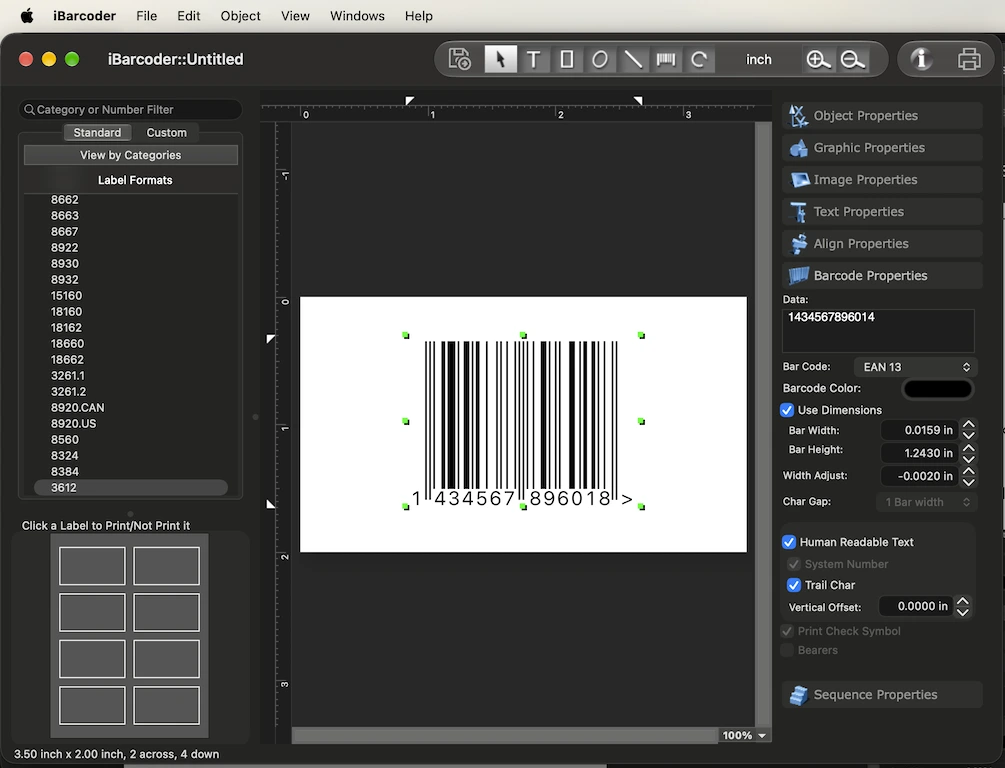 Create EAN-13 barcode