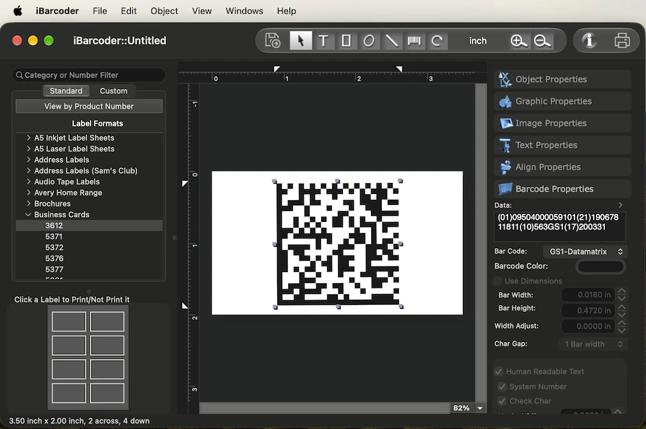 2D DataMatrix Barcode Requirements for Healthcare