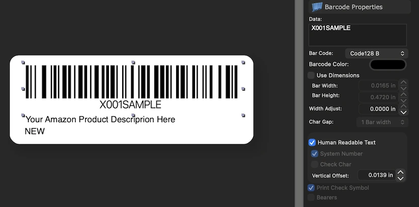 Generate FNSKU Labels