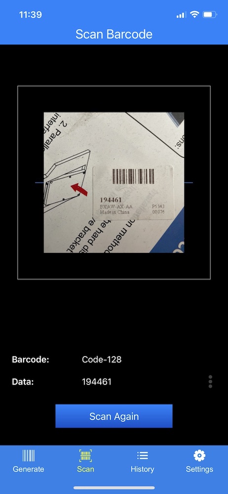 barcode scanner for ios