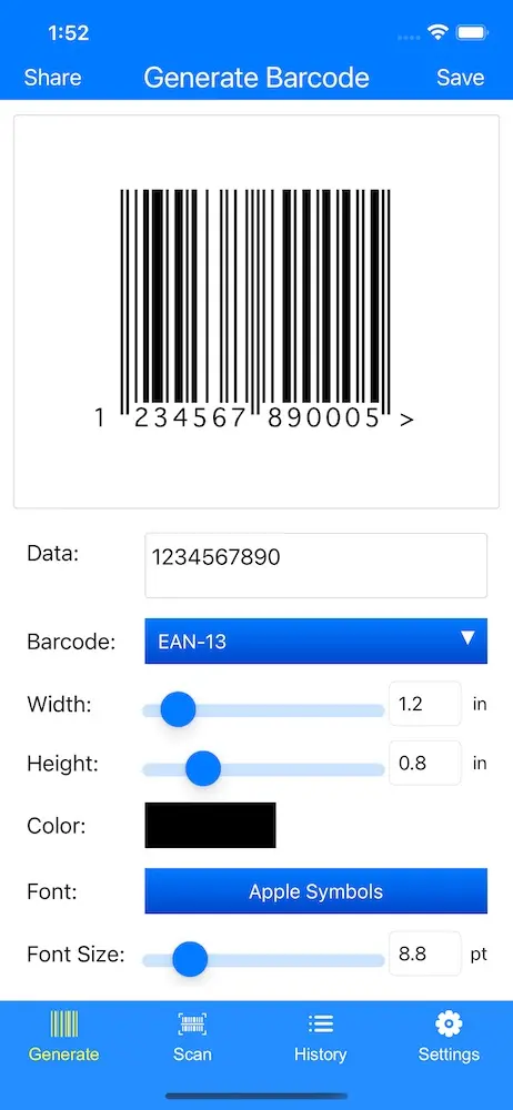 ios Barcode generator