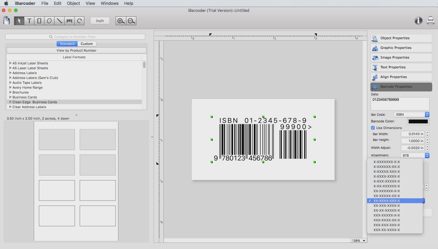 The iBarcoder mac barcode software v 3.12.9 released - Big Sur supported Image