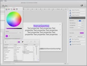 Text properties in iBarcoder application
