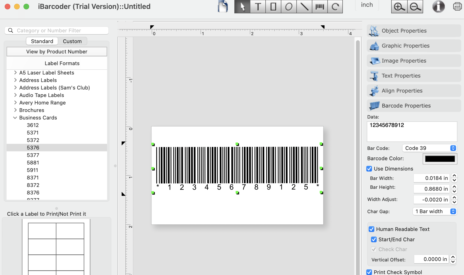 the barcode label maker allows creating custom label formats
