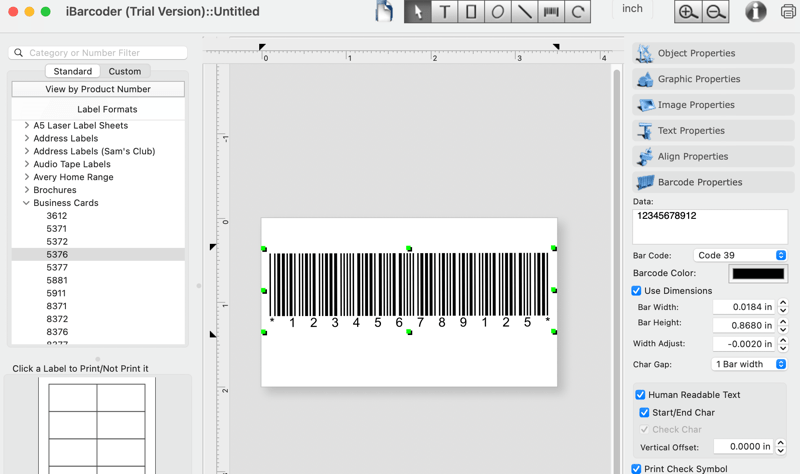 the barcode label maker allows creating custom label