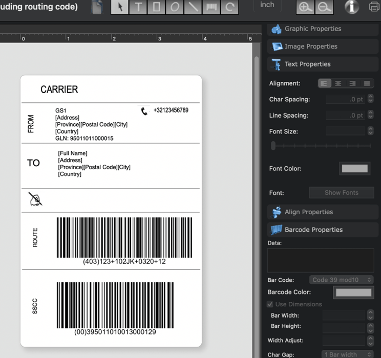 barcode software and label maker software for MacOS X