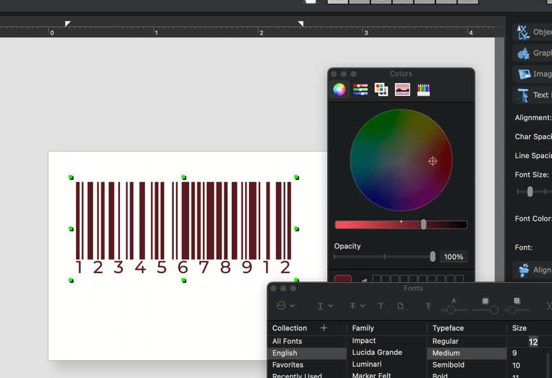 barcode software and label maker software for MacOS X