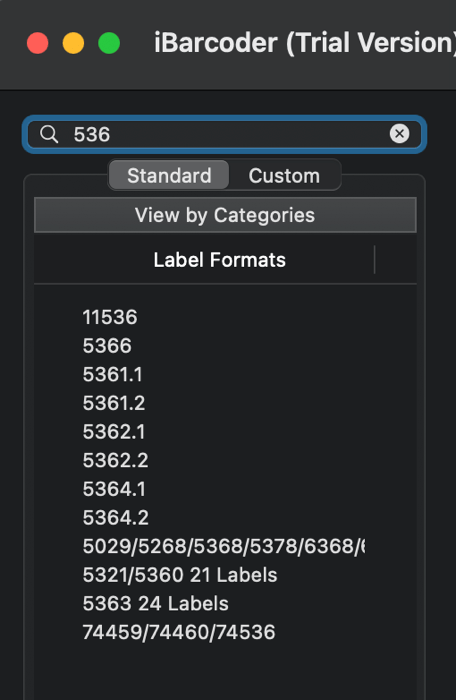 barcode software and label maker software for MacOS X